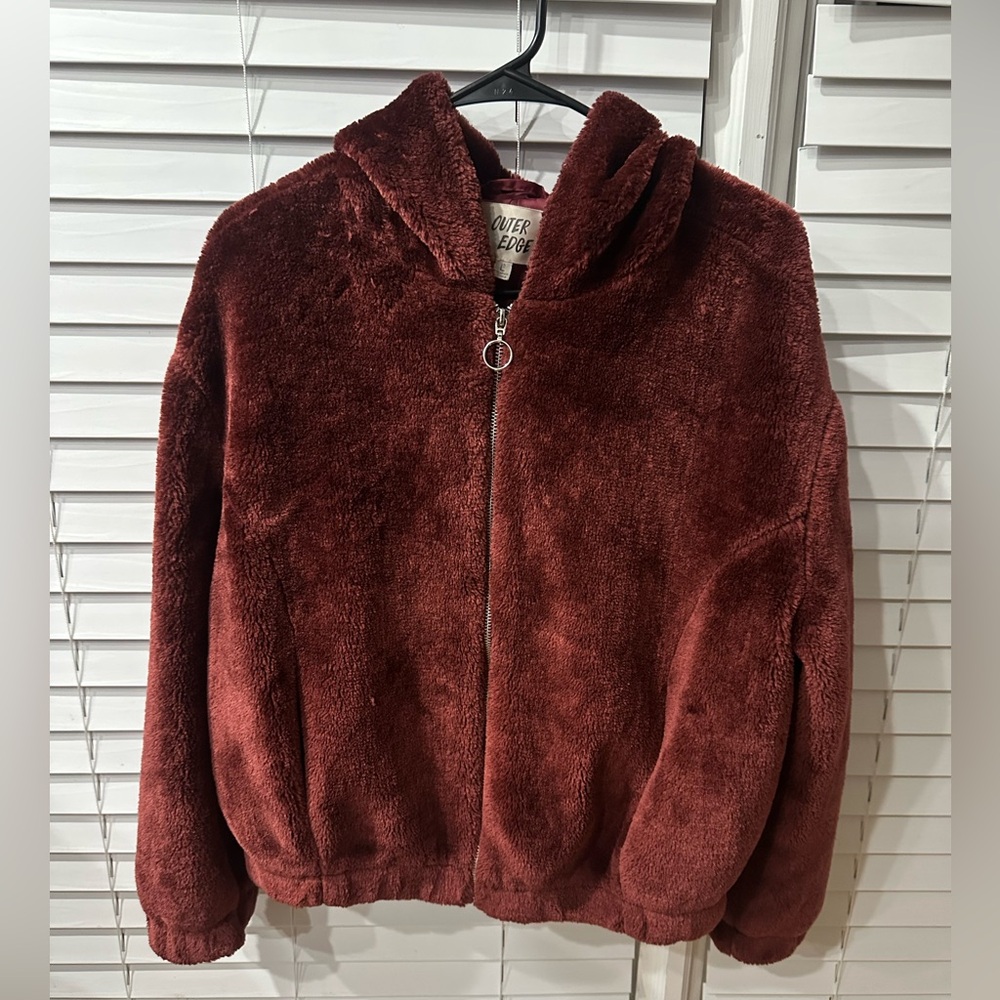 Maroon Plush Jacket ❤️ Size Large! Best Offer Accepted!